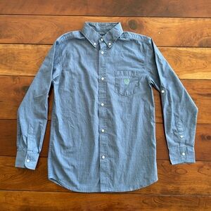 Chaps Blue Casual Button Down Shirt